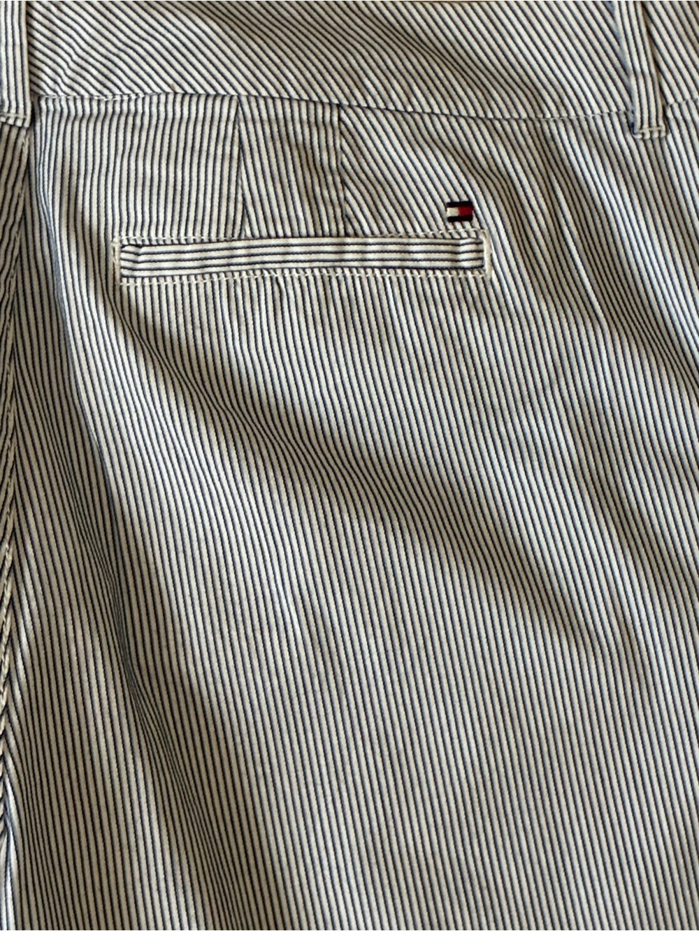 Tommy Hilfiger Light Blue Striped Chinos With AnKle Cuff Size 14 - Picture 5 of 8